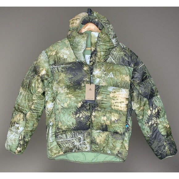 Sz S Nike ACG Lunar Lake Therma Fit ADV Puffer Jacket Oil Green FB8121-386 - Picture 1 of 13